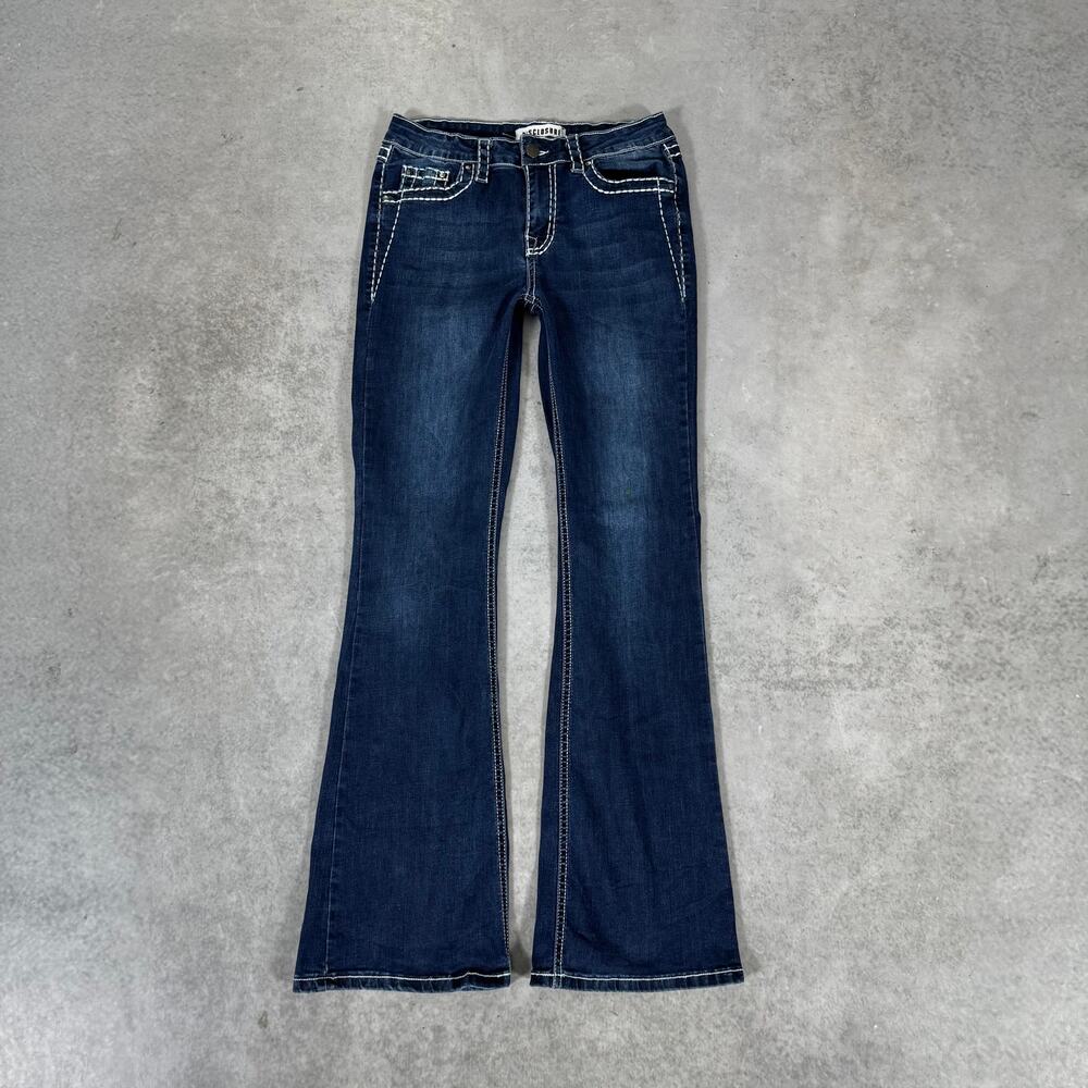 Bootcut Mid Rise Disclosuer Western Flare Womens Stretch Jeans Size: 7